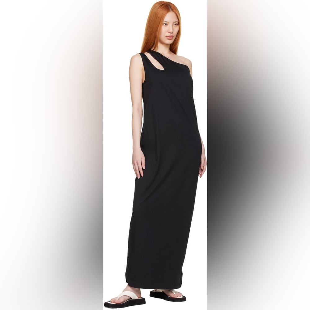 NWOT black asymmetrical one shoulder dress